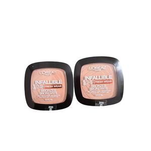 L'Oreal Paris Infallible Soft Matte Bronzer, 200 Fair SET OF 2 SEALED 0.31 Oz